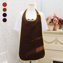 (주)더해피 가정 미술 미용 수예 카페 업소 손님용 핸드메이드 앞치마 모음, 손님용 앞치마(벨크로형)-브라운