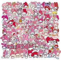 산리오 스티커 시나모롤 캐치티니핑 쿠로미 Kawaii Sanrio-귀여운 Cinamonroll 방수 10/100 개 냉장고 가방 스케이트 보드 헬멧 헬로키티 장난감, [12] 100pcs J