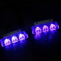 중장비 안전등 경고등 사고방지 경찰 스트로브등 3 Led 12V 깜박이 후면 브레이크 신호 조명 자동차 구, 01 파란