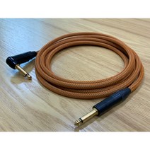 카나레 일렉 베이스 기타 케이블 3m, 오렌지, 양쪽 앵글형