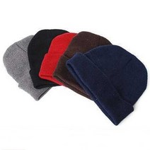 남자 남성 여자 여성 겨울 숏 니트 와치캡 골지 대두 울 빅사이즈 비니 털 챙없는 모자 Ⅰ