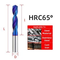 Tooleye카바이드 드릴 비트 하드 메탈 텅스텐 스틸 트위스트 금속 가공 CNC 선반 드릴링 공구 10200mm, 1.1mm+HRC65