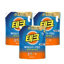 테크 베이킹소다+구연산 엑체세제 리필 일반용, 2L, 3개
