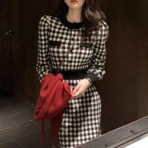 체크 겨울 하객룩 니트 검정 원피스(상품별 교환&반품지 주소가 달라 상품 자동수거가 불가합니다. 교환/반품이 필요하신 분은 문자나 톡톡으로 문의해주시면 안내해 드리겠습니다)
