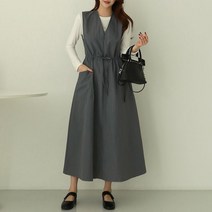시크루즈 쥬미 V넥 바스락 스트링 뷔스티에 원피스 BDOE907
