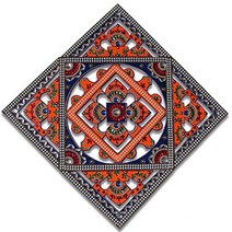 Ethnic Avenue Mandala Tapestry Inspired Diwali Rangoli Kit for Floor Decorations | 42 cm 17” Large H, 1