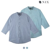 [NIX]남)잔깅엄 레귤러핏 헨리넥7부셔츠 (FNOMCSS113P