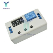 DC 12V LED 디지털 시간 지연 릴레이 모듈 PCB 보드 타이밍 제어 프로그래머블 타이머 스위치 트리거 사이, 한개옵션1, 02 With Shell