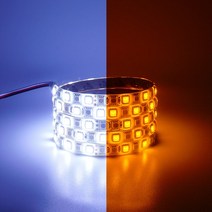 12V 차량용 플랙시블 LED바 6cm 화이트-옐로우 모듈미포함 매장 실내 실외 가정 인테리어 LED 무드조명, 흰띠PCB (기본연결 발송)