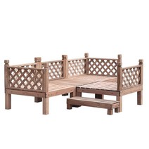 평상마루 접이식 평상 조립식 야외 테이블 세트 원목, 5. 브라운 36 하이 싱글 플랫폼