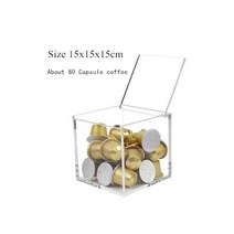 투명 커피 포드 홀더 돌체 구스토 네스프레소 아크릴 캡슐 커피 보관함 가정용 캡슐 액세서리, 15cm