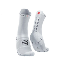 컴프레스포트 프로 레이싱 삭스 V4.0 런 하이 트레일러닝 마라톤 자전거 러닝 통풍 (콤프레셔포트 프로 에어로 삭스 런 하이), WHITE FJORD BLUE, T3