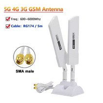 LTE 모뎀 외장안테나 무선신호 부스트 5G 4G LTE 3G GSM 600 6000Mhz 라우터 공중 옴니 와이파이 CPE 프로, 03 SMA male