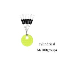 바나나시소 에어바운스 피스 그룹 세트 고무 공간 콩 바다 잉어 플라이 낚시 블랙 타원형 스토퍼 플로트 낚시찌 낚시용 찌, M-cylindrical