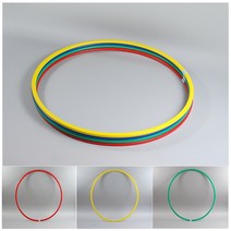 리듬 체조 훌라 후프 주니어 어린이 뛰어 넘기 다양한 동작 라운드 학교 운동 교육 연습 75cm, 노랑