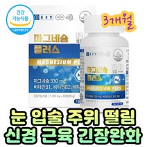 눈 눈썹 흔들림 입술 떨림 현상 기능성 마그네슘 결핍 불규칙 좌식 회사 실내 생활 활동 건강 관리 필요 비타민B126 비군 체내 에너지 생성 도움 첨가물 무첨가 하루 필수 영양제