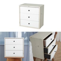 점보 3단 서랍장 완제품/원목 공간박스/수납장 진열장, 단품