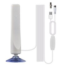 실내 디지털 HDTV 안테나 TV 50 마일 범위 반경 증폭기 DVB-T2 클리어 위성 접시 신호 수신기 공중, 하나, 하얀색