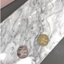 러브유 각인 레터링 목걸이 (silver 925) 실버/골드/로즈골드