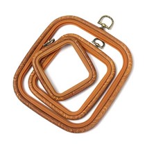 우드마블 사각 후프 수틀 수틀액자 십자수 프랑스자수, 11.5x12.5cm-내경 9.5x11cm