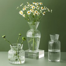 거실 원룸 협탁 미니 유리 화병 꽃병 4종 인테리어, C