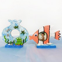 독후활동 개구리 시계꾸미기 만들기세트 수업 재료 아트 유아, 1인용