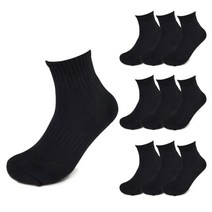 COSOC 두툼한 이중쿠션 중목 두꺼운 스포츠양말 10p, 검정(black)