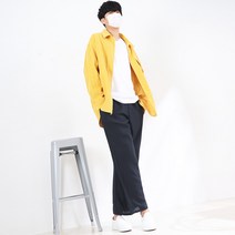 남자 시원한 세미 와이드 밴딩 통팬츠 스트링 사이즈있음 슬림 통바지 밴드바지 편한바지