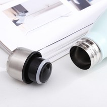 진공탈포기 수동 실리콘 탈포기 교반 로고 사용자 정의 500ml 더블 컬러 물병 절연 컵 스테인레스 스틸 보, 01 500ml_08 LOGO Pink Yellow