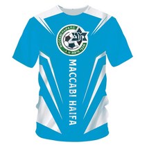 New Israel Maccabi Haifa T 셔츠 저지 여름 남성 축구 플러스 사이즈 티셔츠 플래그 반팔 녹색 에이프 팬 의류