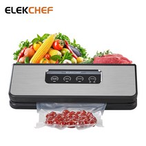 커피콩빵기계 호두과자기계 ELEKCHEF 무료 진공 씰링 가방이있는 자동 실러 포장기 Sous Vide Cooking 용 습식 건식 보관, 01 EU 플러그_01 220-240볼트 50-60Hz