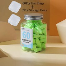 방음재 흡음재 차음재 현관 자동차 음향 2460 pcs 귀마개 소음 감소 보호 방음 거품 수면 취소 Bit 귀, 03 Green 60Pcs