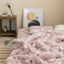 모달100% 곰돌이이불 차렵이불 베개커버세트 S