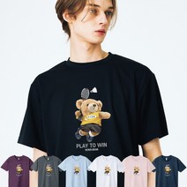 베르디베어 1+1 배드민턴 남녀공용 곰돌이 반팔티