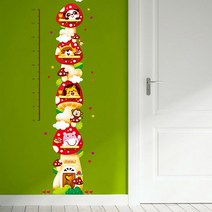 PGM1*^몰조인컴퍼니 키재기스티커-시리즈4 2종택1 벽시트지 포인트 포인트지 스티커 야광 인테리어^*1췤pgm, *^^옵션*^빨간버섯집 친구들 FDT-6312