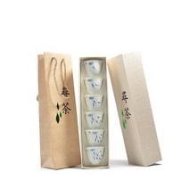 전통 찻잔 보이차 말차 다완 정호 개완 막사발 찾잔 6개 세트 ​​고품질 백자 수제, b, 200ML