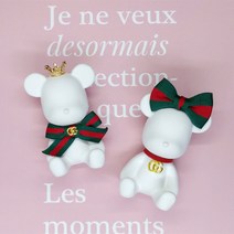 럭셔리 로얄 GG베어 차량용 석고방향제(리필오일5ml포함) 핸드메이드 선물 디퓨저, 유칼립투스