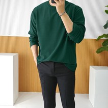 로니제이 남자 봄 가을 오버핏 리버풀 라운드 심플 긴팔 티셔츠