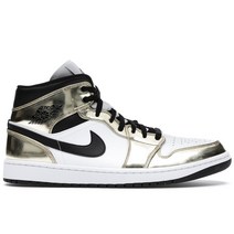 조던 1 미드 메탈릭 골드 블랙 화이트