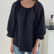 NewCare여성 루즈핏 블라우스 마카롱 7부 블라우스