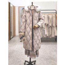 퀼팅 롱 구스 다운 점퍼 T228ADJ535(1272043)