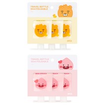 카카오 리틀프렌즈 뷰티 여행용 튜브세트 30ml 3P 액체 용기 리틀어피치, 2개