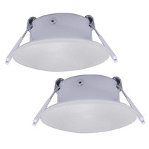 Facon 7.6cm(3인치) LED 12V RV 퍽 조명 전체 알루미늄 매입형 천장 모터 홈 캠퍼 캐러밴 트레일러 보트용 12볼트 내부 조명 (2팩) 5047460047, 3400K Warm White (2 Packs)