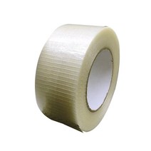 1 PC 강한 횡단형 강화 테이프 투명한 양방향 필라멘트 스트래핑 테이프 유리 섬유 강화 테이프, 50mm*50m, 1개
