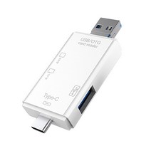 OTG 마이크로 SD 카드 리더 USB 3.0 2.0 어댑터 플래시 드라이브 스마트 메모리 유형 C 자동차용dreader, 02 White