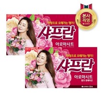 LG 생활건강 샤프란 시트 섬유연제 핑크 50매 x 2개, 단품없음