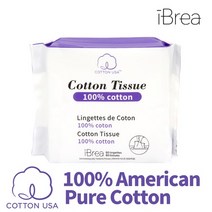 아이브리 IBREA 미국 100% 유기농 순면 건티슈 (80매X10개) 화장솜대용 저자극 건티슈 피부자극 테스트 완료(독일)
