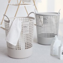 모노블 대용량 빨래바구니 45L, 연그레이