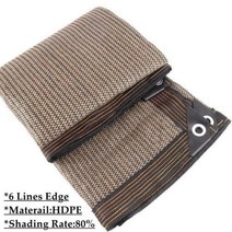 조립식수영장그늘막 컨테이너 간이 야외 수영장 갈색 태양 그늘 그물 자외선 방지 HDPE 정원 건물 식물 커버 개인 정보 보호 화면 울타리 쉼터 Pergola 캐노, 6 Lines Edge+1.5mx2m