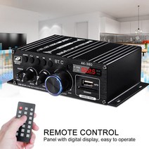 PUZU LVPIN DSP 카오디오 바이크 오토바이앰프 해양보트 AK380 12V Hifi 파워 앰프 스테레오 홈 자동차 베이스 오디오 스피커 클래스 D 사운드, 한개옵션0